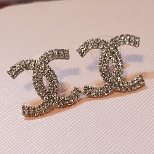Gold Clear Rhinestones Fashion Earrings
